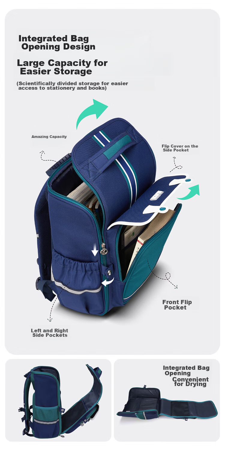 KVG Schoolbag for Primary School Students, Children's Backpack with Spine Protection And Load Reduction, Suitable for Grades 1-3, Double Shoulder Bag for Boys And Girls 8