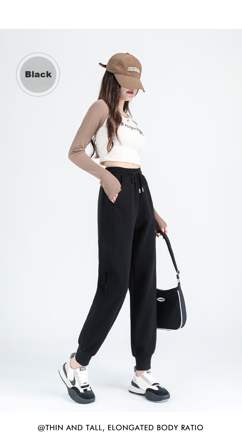 Baleno High-Waisted Loose Comfortable Sweatpants for Women, Spring/autumn 2025 New Style Outdoor Sports Fitness Casual Pants 18