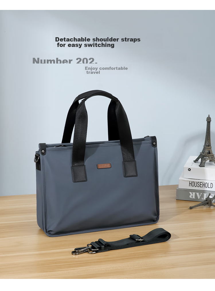 GOLF Business Briefcase for Men, Large Capacity Handbag, Fits 15-Inch Laptop, Multiple Compartments, Casual Horizontal Style, Shoulder Crossbody Bag for Men, Black, Gift for Boyfriend Or Father 13