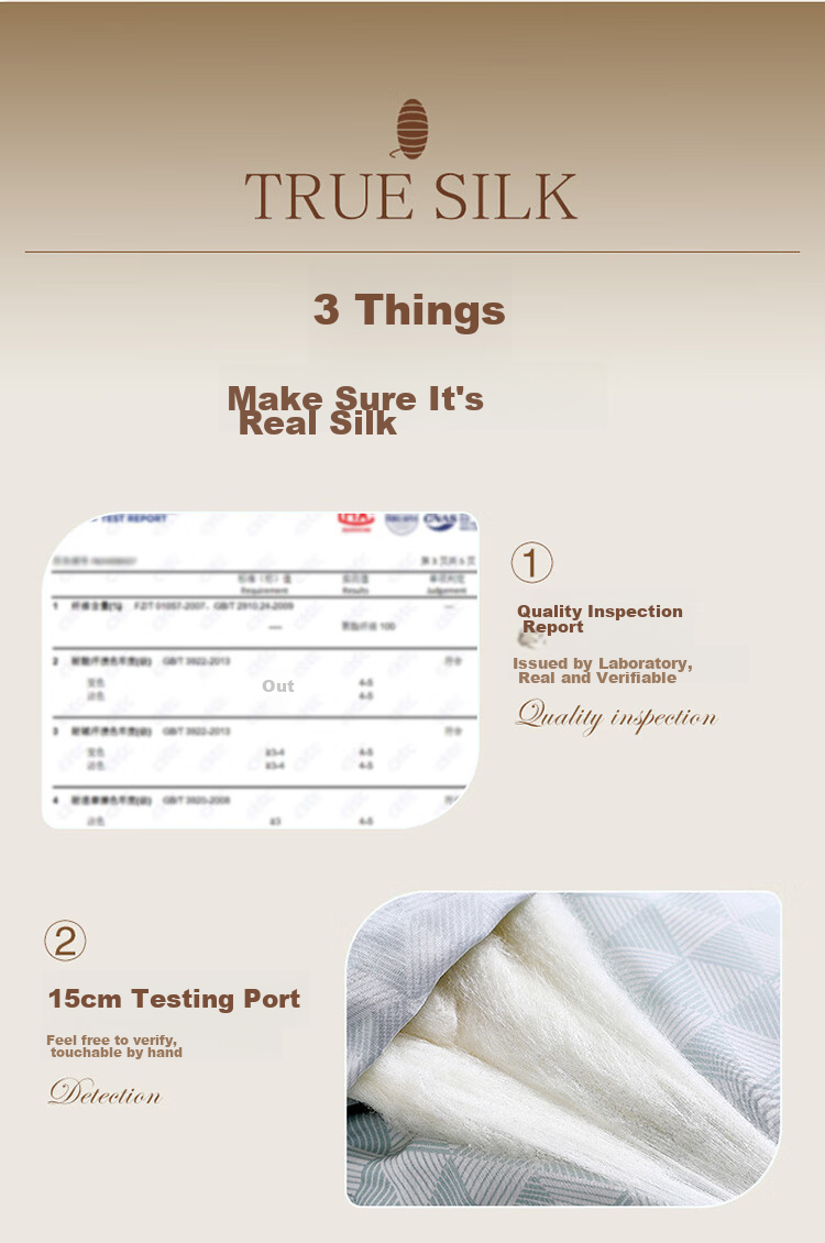 FUANNA Yumingshun 100% Silk Comforter for Winter, Single Warm Thick Duvet Insert, 4 Jin (2kg), 152*210cm, Gree 9