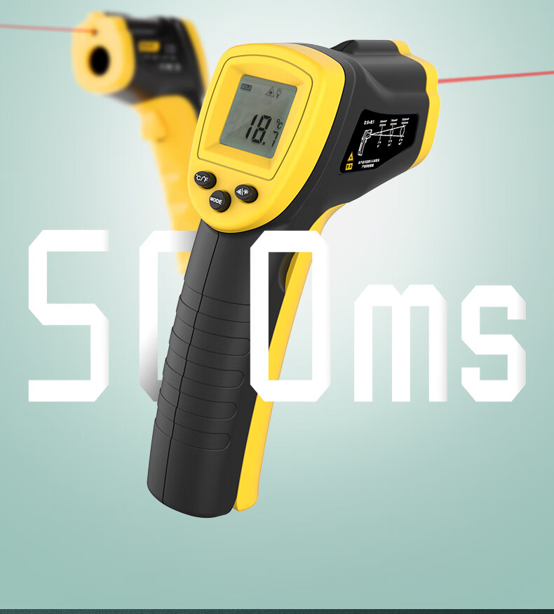 Deli Infrared Thermometer, Industrial High-Precision Temperature Gun, Kitchen Baking Water And Oil Temperature Meter 5
