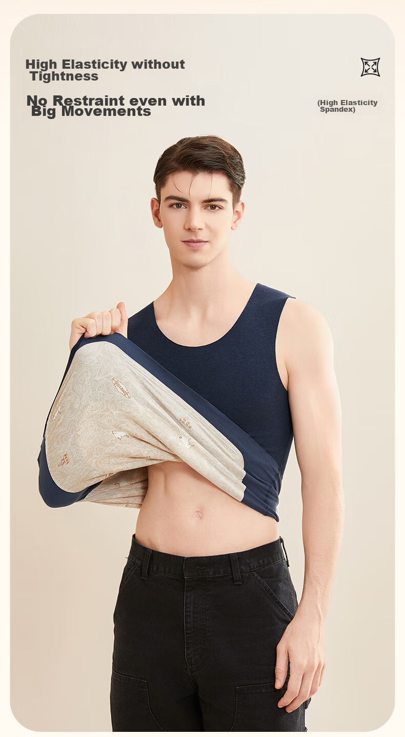 MiiOW [Containing down, Cashmere, Silk] 100% Wool Filled Sleeveless Vest Round Neck Warm Waistcoat for Me 9