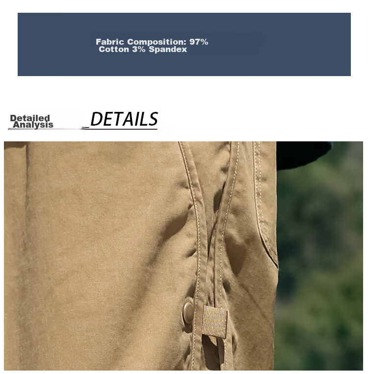 EASTERN CAMEL Casual Pants for Men, Spring And Summer Outdoor Sports Versatile Casual Tapered Cargo Pants Long Trousers, Khaki, L 4