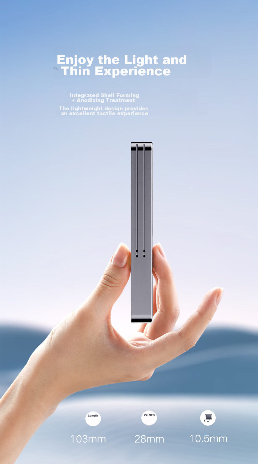 JEYI High-Speed Cooling Portable Hard Drive Enclosure, MSATA Shockproof SSD Case, M SATA to Type-C External Enclosure, All-Aluminum Alloy Shell 7