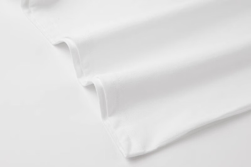 NOME White Pure Cotton Long-Sleeve T-Shirt, Women's Inner Layer for Autumn, Loose-Fitting Round Neck Solid Color Base Shirt, White, M 10