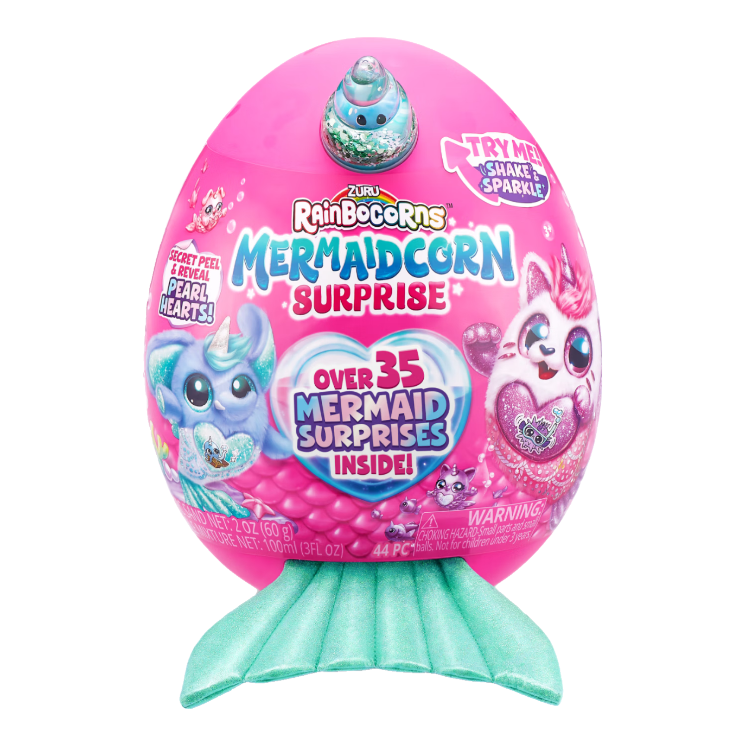 ZURU Cloud Wave Unicorn Magic Egg Mermaid Surprise Blind Box, Girls' Toy, Plush Doll