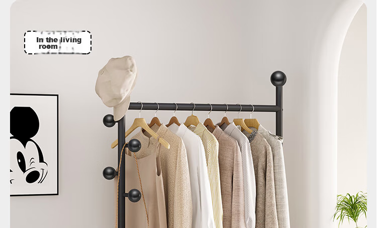 Yicainianhua Coat Rack, Floor-Standing Clothes And Hat Stand, Multifunctional Hanger, Bedroom Storage Rack, Clothes Drying Rack (Miqi) 2383 22