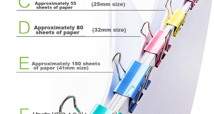 DiLe Premium Series, 24 Pieces of 41mm Black Long Tail Binder Clips, Metal Document Clips, Swallow-Tail Clips, Iron Clips, Office Stationery, Large Size 2632 10