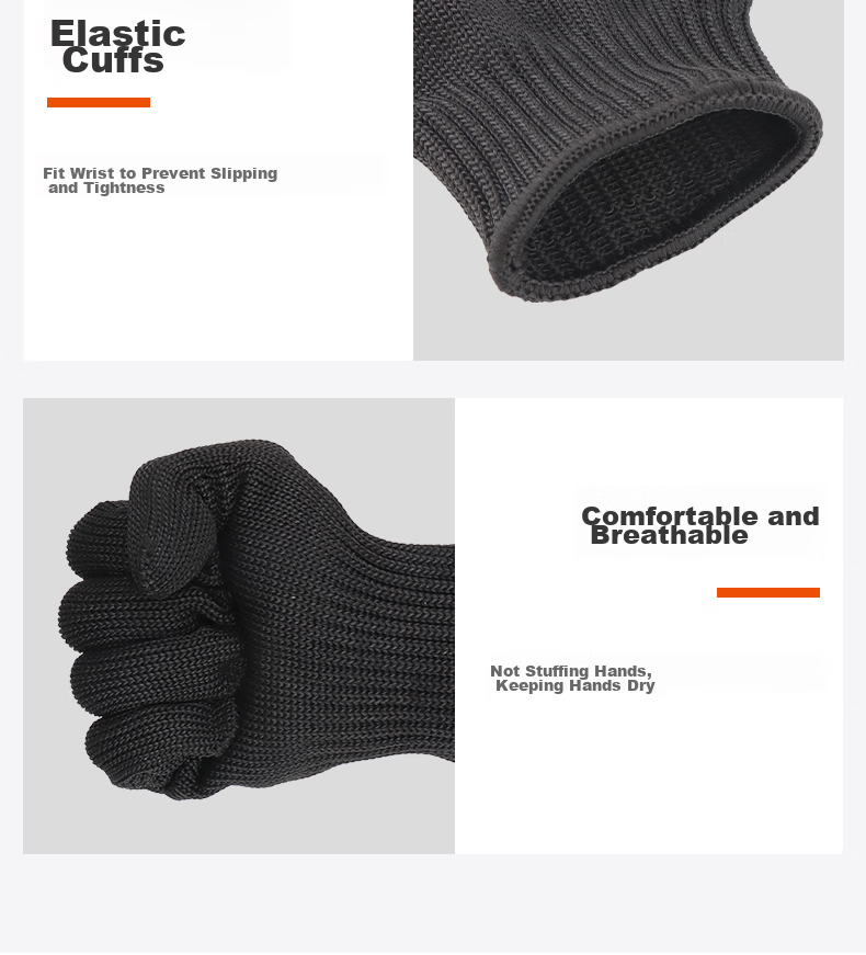 Geermu Cut-Resistant Gloves, Anti-Cutting Steel Wire, Kitchen Fish Cleaning Protective Gloves, Wear-Resistant, Thickened, Soft GM571 13
