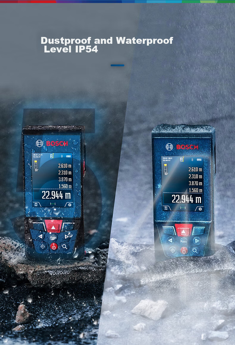 BOSCH Professional 100-Meter Outdoor Infrared Laser Rangefinder, Electronic Measuring Device, Laser Ruler GLM 100-25 C 8