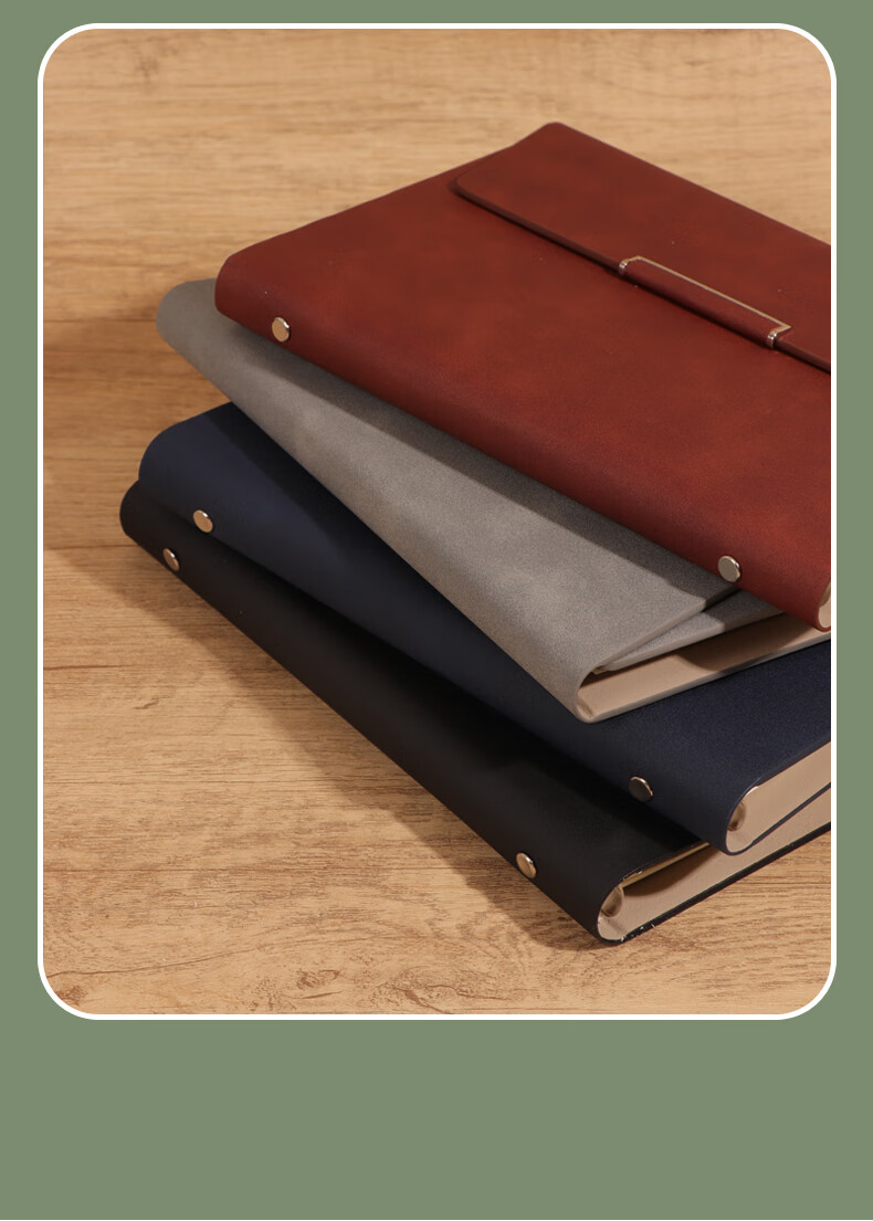 TENGXIONG Notebook A5 Simple High-End Journal, Multifunctional Tri-Fold Loose-Leaf Notebook Gift Box, Customizable Detachable Meeting Office Supplies, Corporate Business Gift Customizable Logo 12