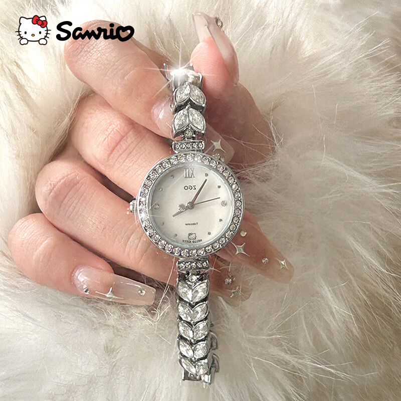 Hello Kitty Mermaid Small Dial Bracelet Watch for Women Student Niche Light Luxury Birthday Gift for Girlfriend