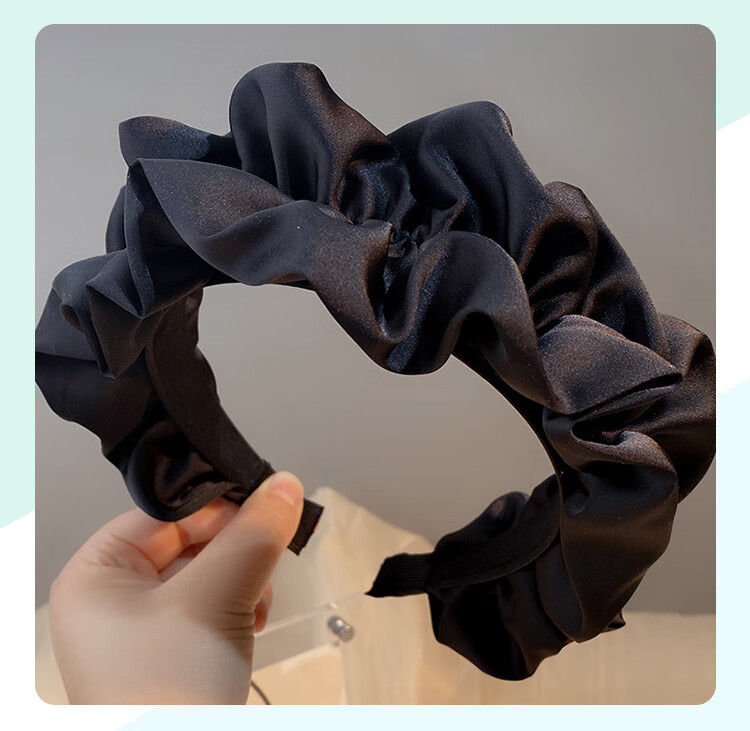 CHIMERA French Vintage Headband with High Crown, Pleated Satin Band for Face-Slimming And Outdoor Wear, Women's Hair Accessory, Mid-Autumn Festival Gift 12