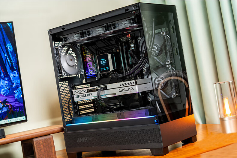 PHANTEKS XT523 View Black Sea View Tempered Glass Full View TX Motherboard Case for Desktop Computer (Side ARGB Light Strip/360mm Water Cooling Support/Type-C) 22