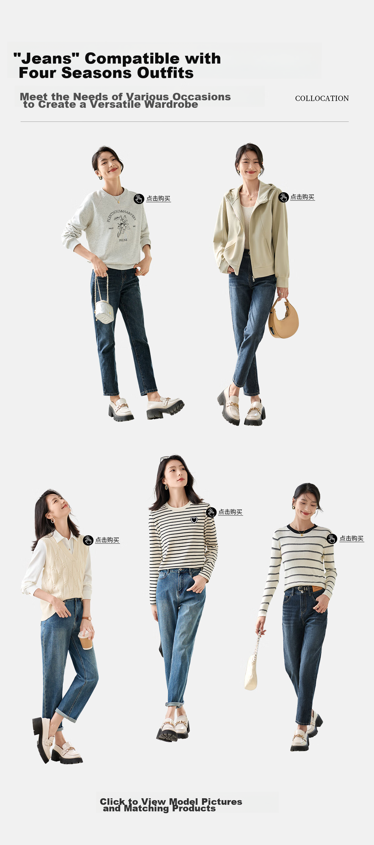 Chushen Women's High-Waisted Vintage Slim-Fit Jeans with Stylish Design And Functional Pockets, Straight-Leg Trousers S143N1001 10