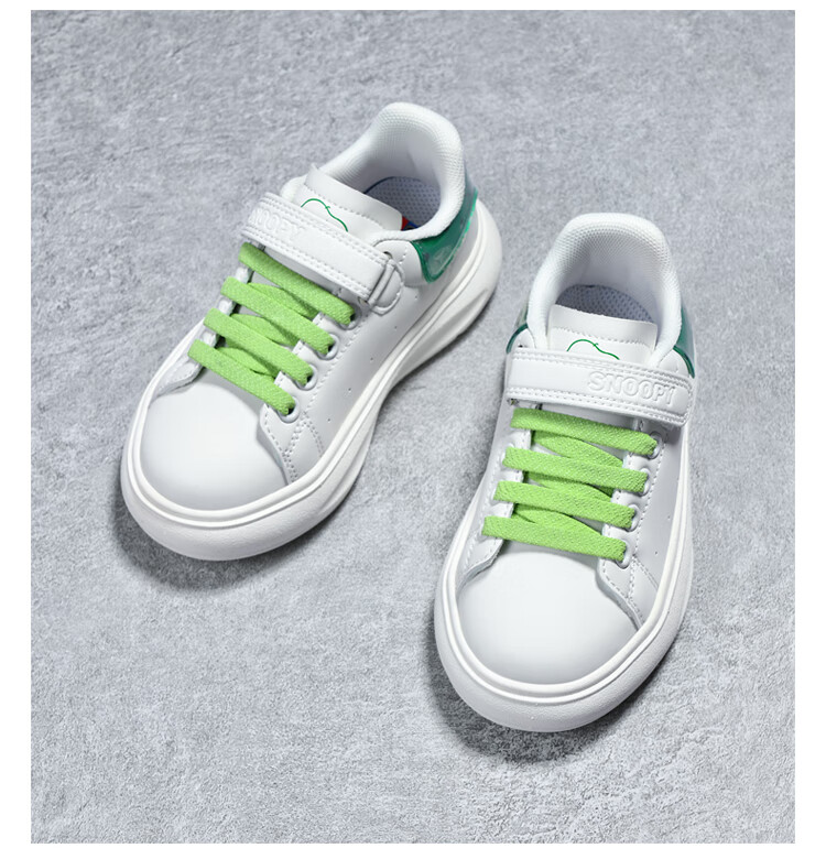SNOOPY Children's Shoes, Kids' Sneakers, Versatile Low-Top Skateboard Shoes for Boys And Girls, Student White Shoes, 0222 White, Size 28 8