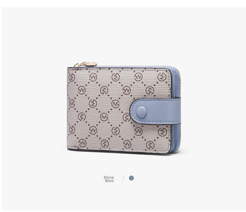 GOLF Card Holder, Women's Fashionable Printed Purse, Contrasting Color Trendy Multi-Card Slots Leather Wallet, Clutch Bag, Birthday Gift for Wome 47