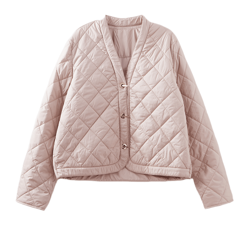 Dme [Laoqian Yinxiang] Winter Luxury Matte Light Luxury 400T Spring Yarn Diamond-Quilted Women's Cotton Jacket