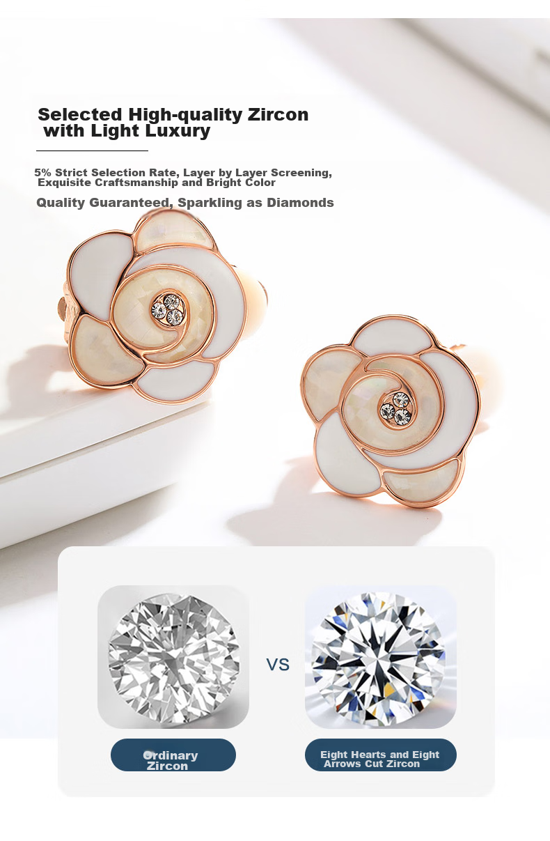 Dairuo No-Earring Ear Clips for Women, One-Week Earrings, Niche Rose Design, Elegant And Slimming, Practical Birthday Gift for Girlfriend 7