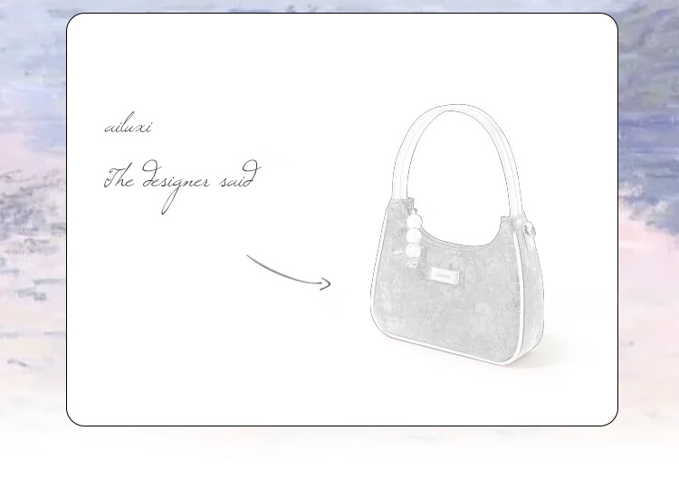 AILUXI New Lightweight Versatile Oil Painting Bag, Women's Niche Shoulder Underarm Hobo Bag, Crossbody Crescent Bag, Birthday Gift 3