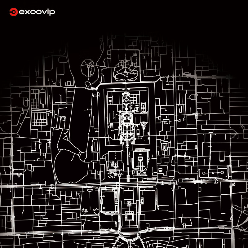EXCO 900mm Extra-Large Gaming Non-Slip Mouse Pad, Rubber Material with Locked Edges, Beijing City Road Design, Black, 0358