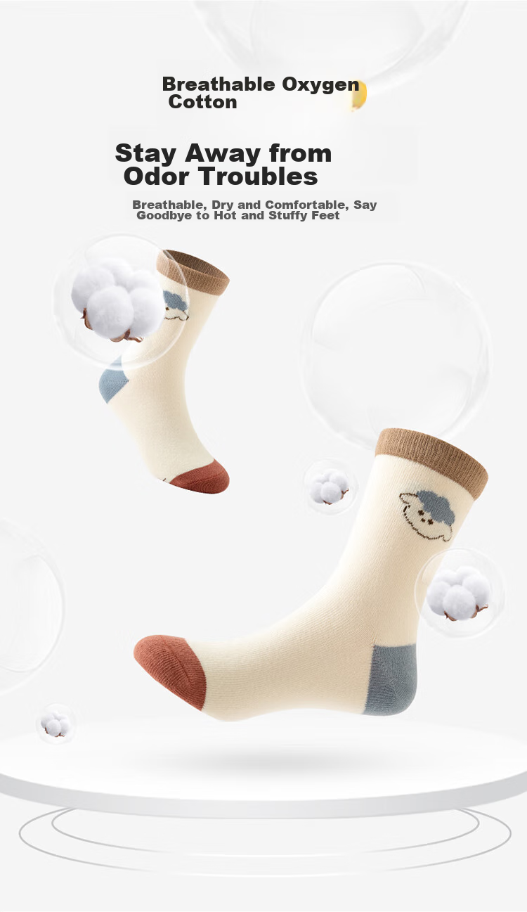 MiiOW Boys' Socks, Spring And Autumn Cotton Mid-Calf Socks, Children's Cartoon Versatile Cotton Socks for Students, Mixed Colors, Size M 3