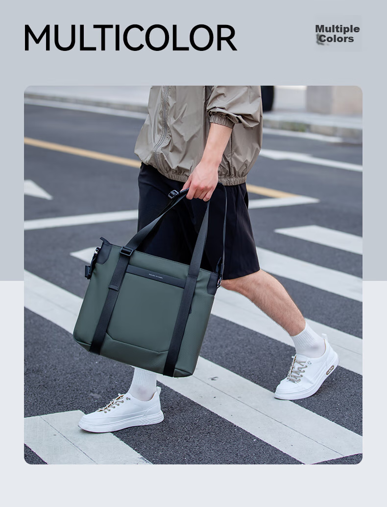 MARK RYDEN Tote Bag for Men, Large Capacity Commuter Layered Shoulder Crossbody Bag with High-End Feel Handbag for Women MR569 Graphite Gray 10
