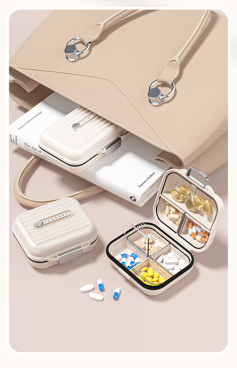 Dengbi Pill Cutter and Splitter Precision 1/2 1/4 Tablet Divider Portable Medicine Storage Box 11