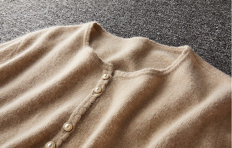 Dme 100% Wool Cardigan 2025 Autumn Round Neck Loose Drop Shoulder Long Sleeve Knit Sweater for Women 4