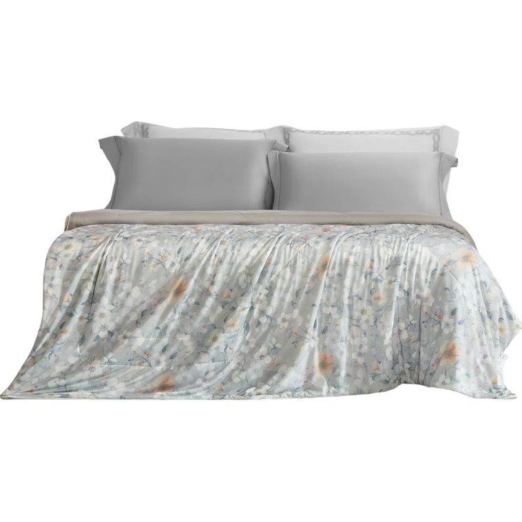 FUANNA Cooling Silk Comforter, 100% Silk, Antibacterial Air Conditioning Quilt, Summer Single Cooling Thin Blanket, 150×200cm