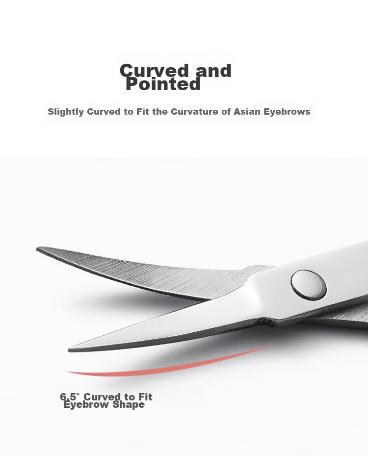 Meifuyu Stainless Steel Round-Tip Nose Hair Trimmer, Small Scissors for Men's Use, Manual Sideburn Trimmer (Thickened Version) MF8941 7