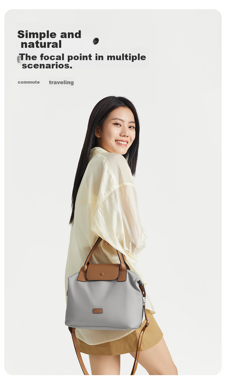 Laifu Lightweight Simple Dumpling Bag Large Capacity Water-Resistant Canvas Crossbody Shoulder Bag Practical Gift Birthday Present 4