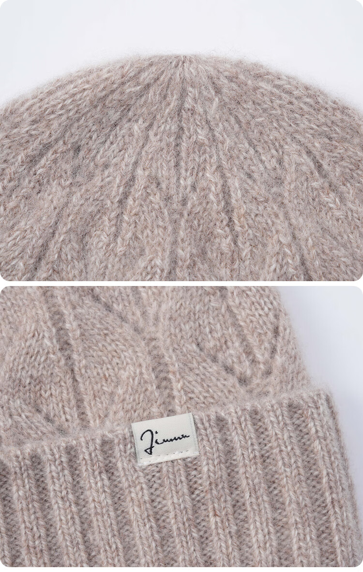 JIUMU Cashmere Warm Knit Hat, Autumn And Winter Woolen Cap, Cold Hat, Winter Hat, Outdoor Ear Protection Cold Cap for Women in Winter 26