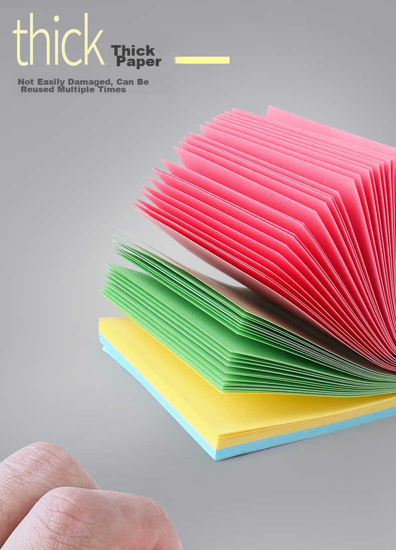Dile Gradient Transparent Pearl Pull-Out Sticky Notes Strong Adhesive Memo Pads for Students Office Supplies Labels 126 Sheets/Roll BF01-081 Anxiety-Free Single Pack 7