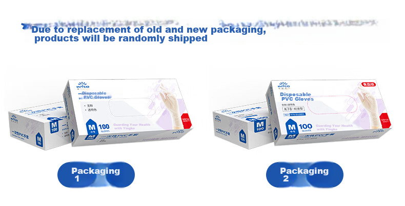 INTCO Disposable PVC Gloves, Household Cleaning And Dishwashing Gloves, Thickened And Durable, 100 Pieces/box, XL Size 1