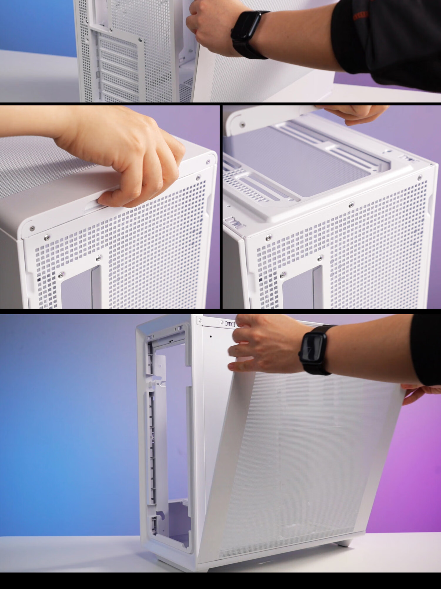 Aigo Fuyao Qianli No.1 White MESH Mesh Desktop Computer Case, Supports 360mm Water Cooling, ATX Motherboard, Airflow Chassis, Six-Sided Mesh Ventilation for Heat Dissipatio 10