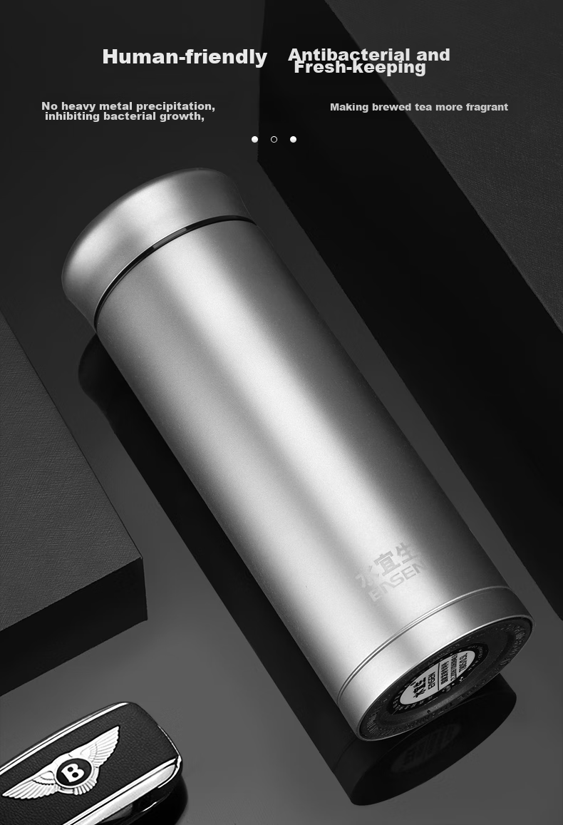 Shuiyisheng Titanium Cup Pure Titanium Insulated Mug for Men, Mild Alkaline Water Cup, High-End Business Tea Infuser Cup, Portable Health Cup with Engraving 10
