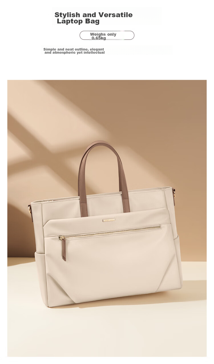 POLO Handbag, Women's Shoulder Bag, Ladies' 14-Inch Laptop Bag, Business Travel Office Bag, Gift for Girlfriend 5
