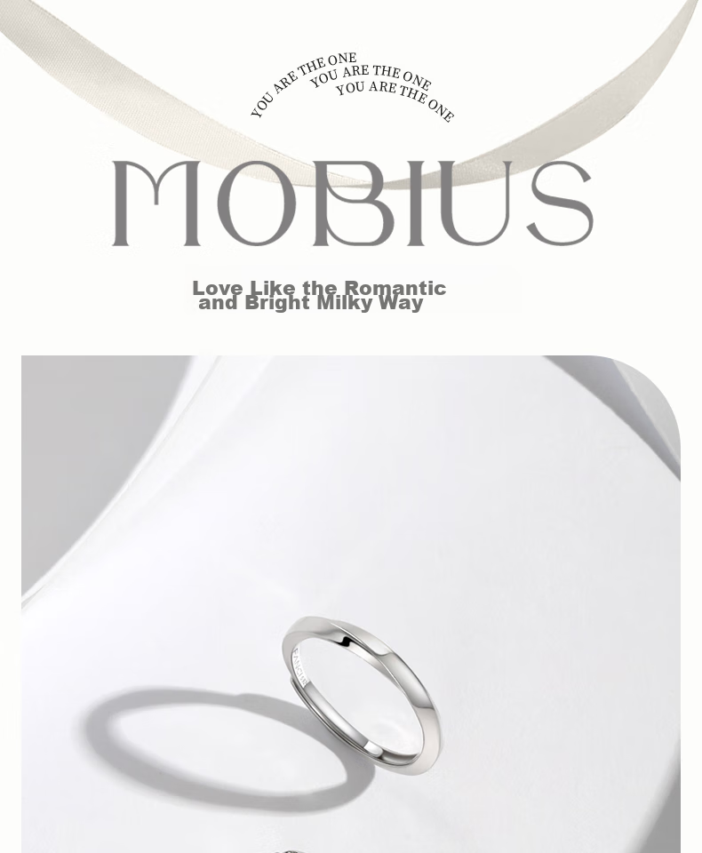 Fanci Mobius Love River Couple Rings Set Anniversary Birthday Gift for Girlfriend 1