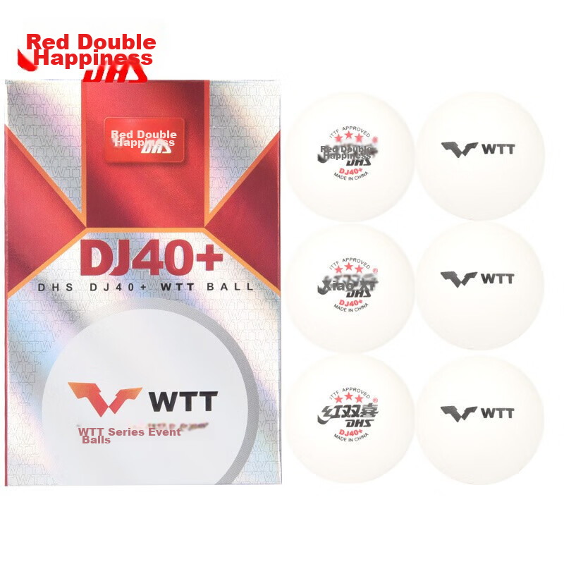 DHS WTT Table Tennis Three-Star 3-Star Competition DJ40+ ITTF Official Match Ball, White