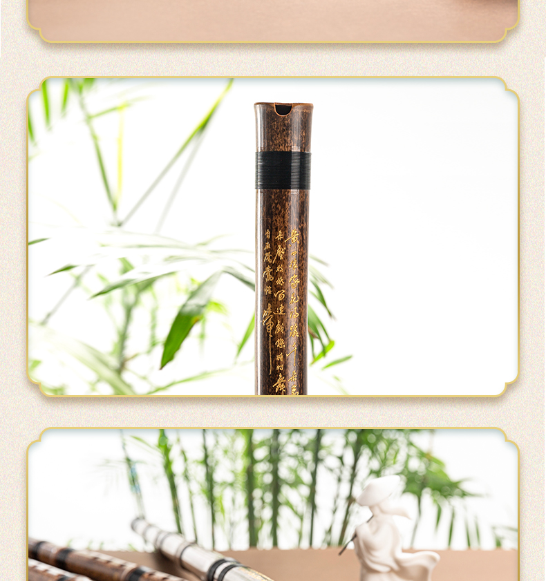 HAMDUN HUANXIANG Zizhu Handmade Premium 8-Hole One-Piece Xiao F Key Professional Performance Beginner Custom Ethnic Wind Instrument 3