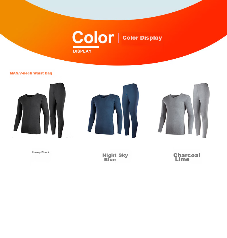 Yiershuang Autumn And Winter Men's Thermal Underwear Set, Moisture-Wicking And Heat-Generating, Seamless Fleece-Lined Long Johns for Me 19