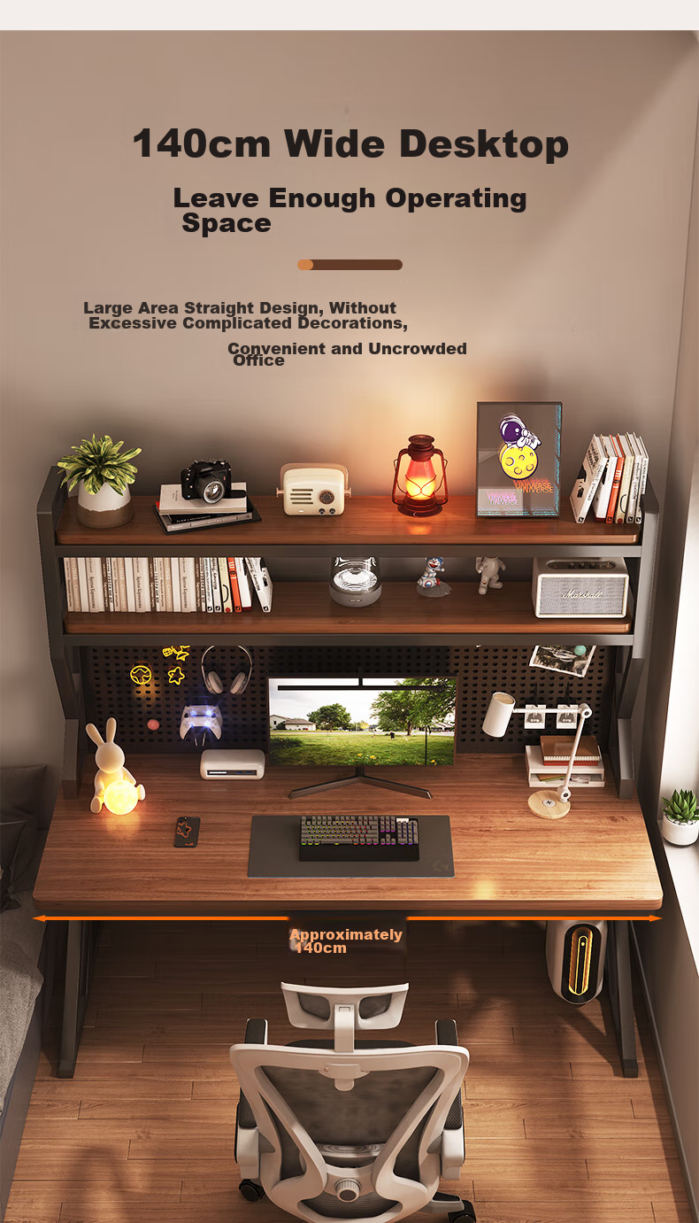 Quanpinwu Computer Desk with Storage, Gaming Desk, Study Table, Organizer Shelf, Pegboard Combination All-In Office Desk 14