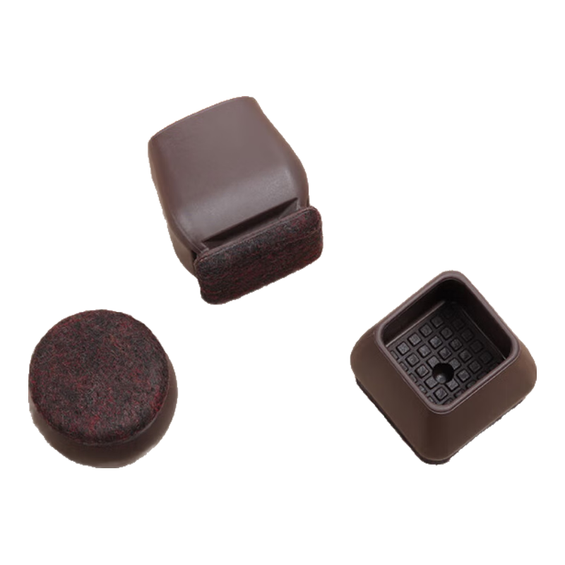 Hujia Chair Leg Pads, Sound-Absorbing Cushions, Table And Stool Foot Pads, Protective Covers, Round Shape, Pack of 8, Rubber Felt, Moisture-Proof, Quiet, Wear-Resistant, Soundproof Pads