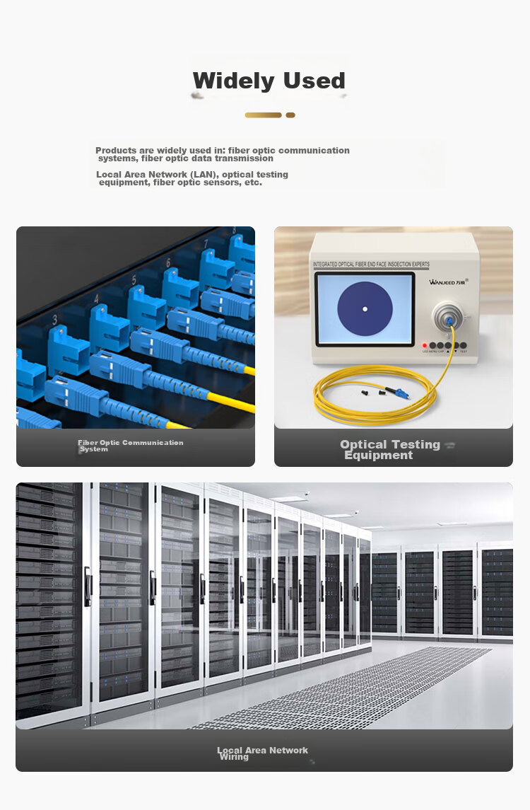 WANJEED Fiber Optic Adapter, SC-SC Coupler, Single-Mode Integrated Flange Adapter, Telecom-Grade Patch Panel SC Extension Connector, 1 Piece WJ-25911 9