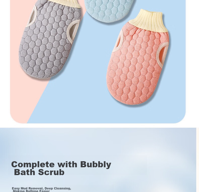 Yagao Exfoliating Washcloth, 2-Pack, Thick Double-Sided Powerful Scrubbing, Back Scrubber, Unisex, Bath Scrubber 8