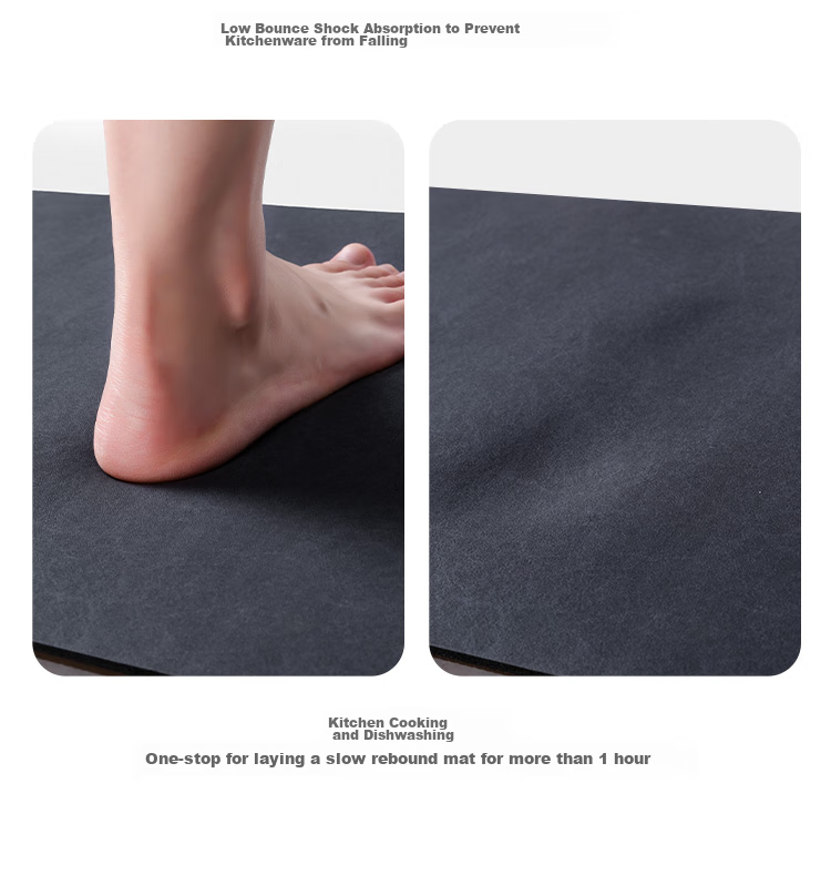 Qiqijia Household Kitchen Floor Mat, Wipeable, No Cleaning Required, Dirt-Resistant Foot Mat, Oil-Absorbing, Water-Absorbing, Long Strip, Non-Slip, Oil-Proof, Waterproof Mat 10