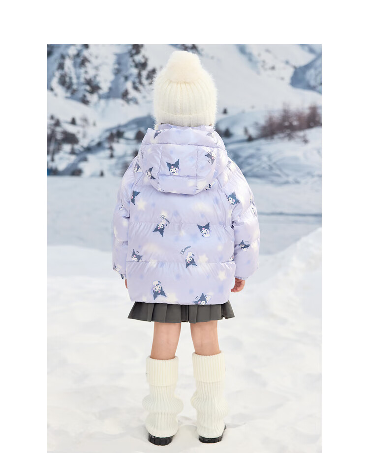 BALABALA Hello Kitty IP Girls' Winter Down Jacket Sanrio Protective Warm Fashion Coat 3