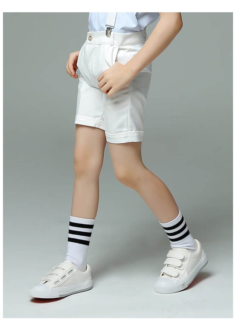 Luomeng Children's Socks, Kindergarten And Elementary School Students' College-Style Patchwork Striped White And Black Performance Dance Socks, Large Sizes 10