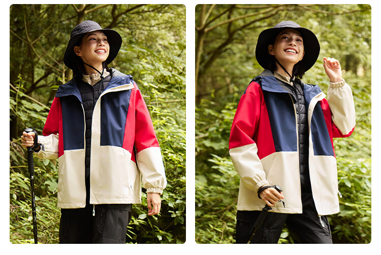 Xiongmaoxiangban Women's And Men's Three-In Jacket, Spring Autumn Winter New Style, Wool Inner Lining, Petite Size, Rainproof Windproof Mountaineering Jacket 23